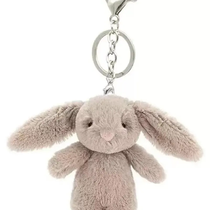 1PCS Cute Rabbit Keychain, Soft Furry Animal Keychain, Plush Keychain Decoration, Car Keychain, Cute Keychain Accessory, Halloween Accessories, Fluffy Bunny Keychain, Soft Keychains