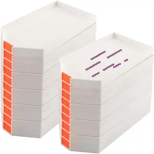20 count White  Trays Painting with Funnel Insert, Large Plastic Rhinestone Bead Sorting Trays,  Art    Art Dotting Tool for DIY