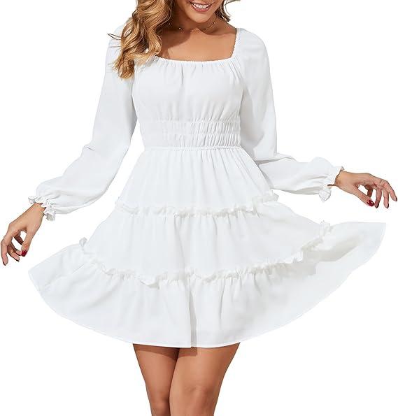 Women's lotus leaf ruffle dress new fall and winter women's fashion layered waist cinched elastic waist short skirt women