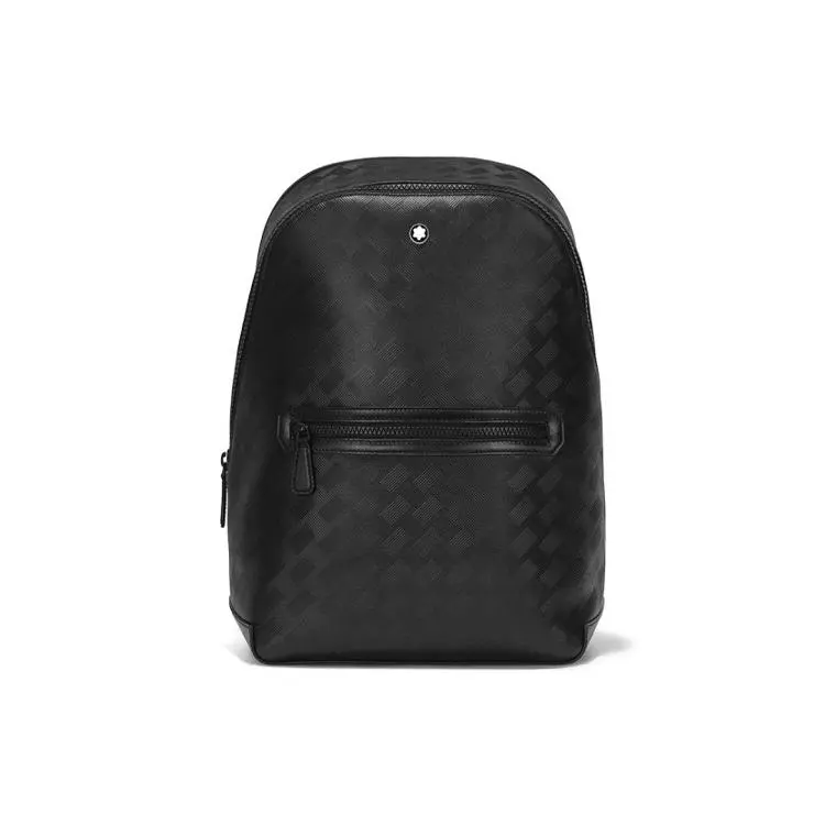Montblanc Meisterstuck 3.0 Backpack – Unisex, Sleek Palladium-Ring Embossed Logo, Full-Grain Leather, Black