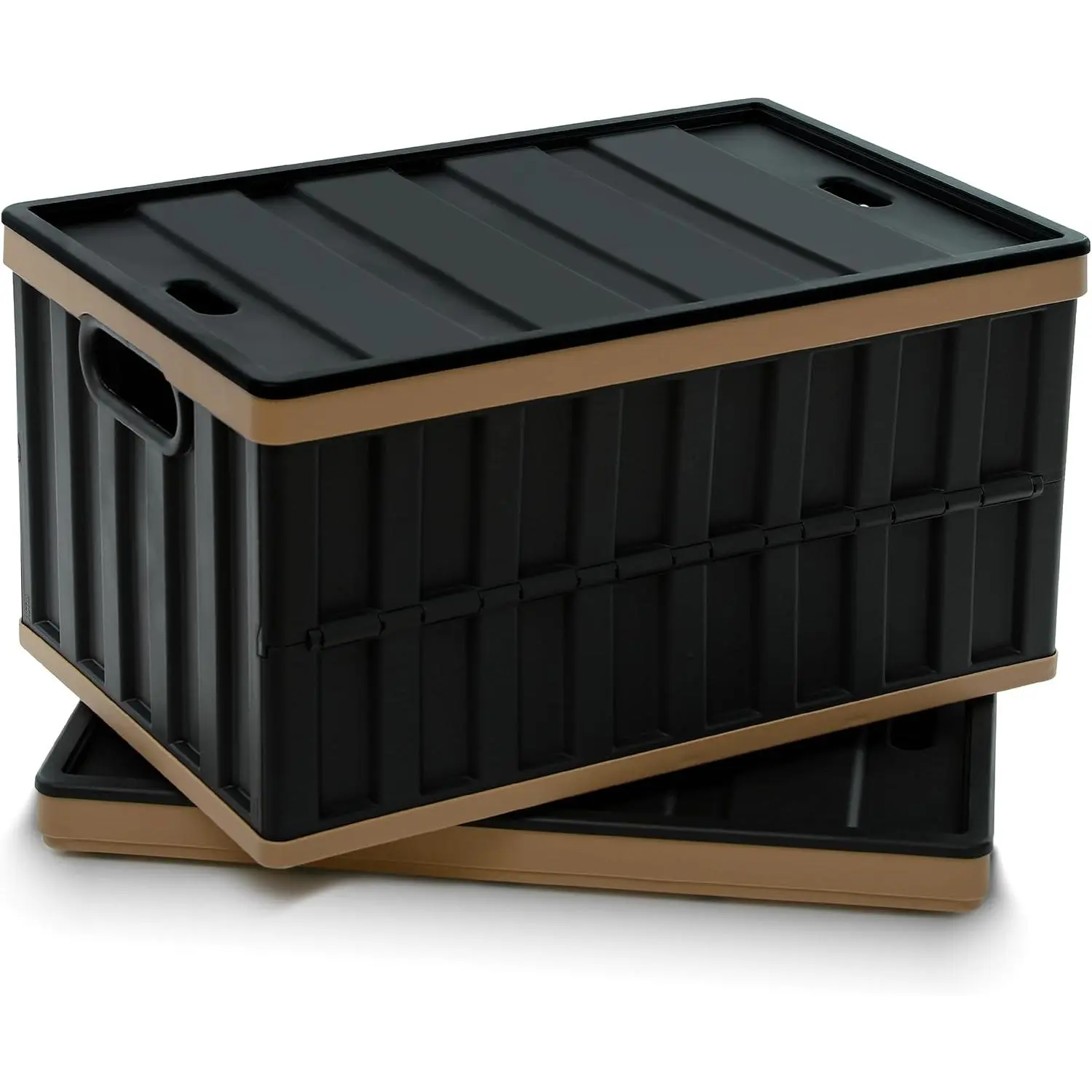 64L Collapsible Storage Bins with  Plastic Storage Containers for Organizing Stackable Storage Box Large Heavy Duty Utility Crates, 2 Packs