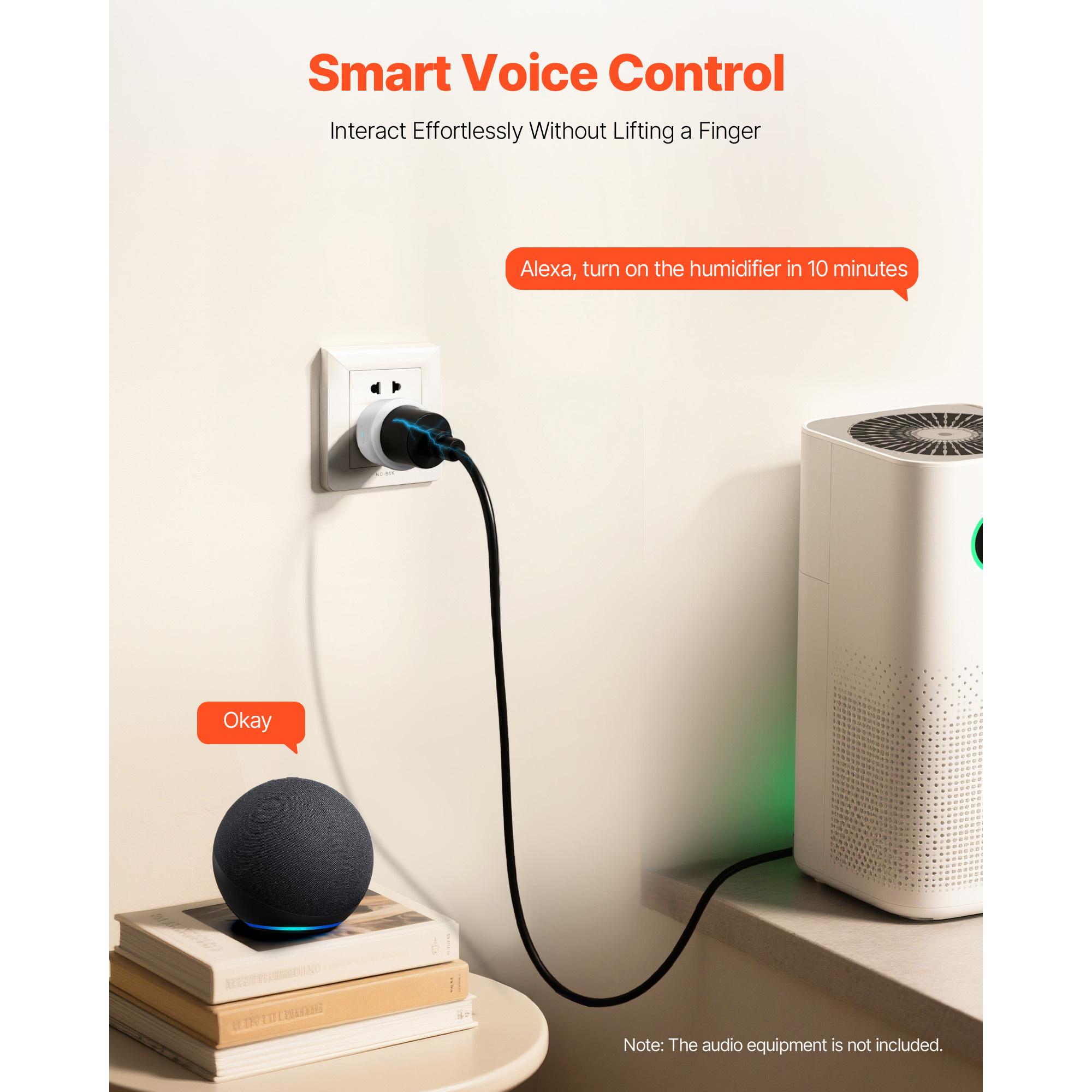 VEVOR Smart Socket Works with Alexa and Google Home 4 Pack White Smart Socket