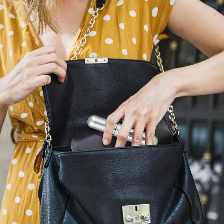 5 Pcs Refillable Travel Size Perfume Sample Bottles 5ML, Stylish Portable Design for Daily Use or Travel, Random Colors Included