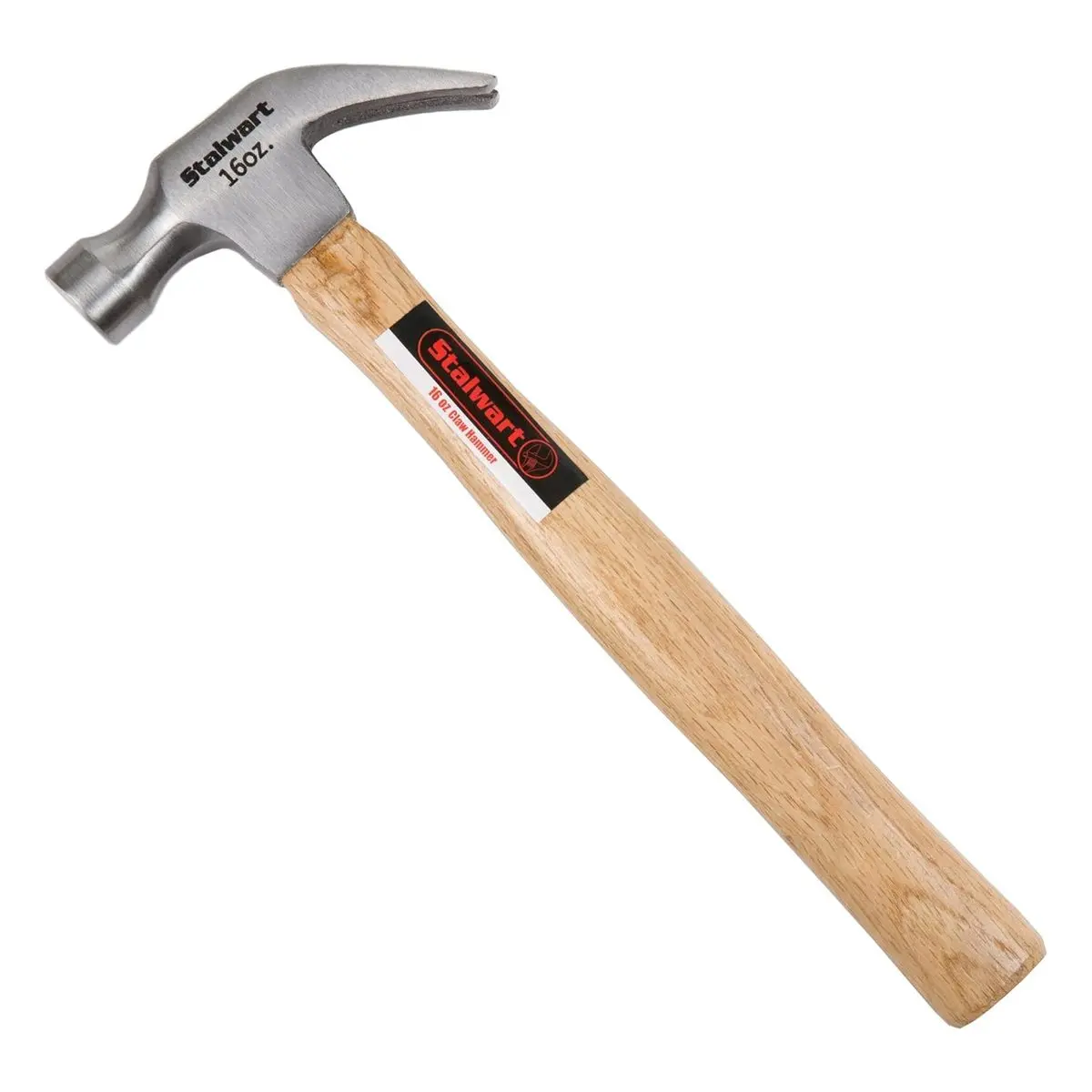 16-OUNCE Claw Hammer, DIY and Woodworking Hand Tool with Natural Wood Anti-vibration Handle and Drop-forged Steel Head, for Home and Workshop Use