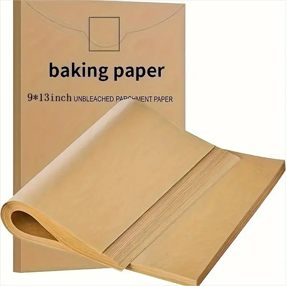50/100 sheets of baking paper, disposable lining of air fryer.Food grade materials.Waterproof, oil-proof, non-stick pan, easy to clean.Suitable for baking, grilling, and frying.It is a must-have for kitchen baking, air fryer accessories.