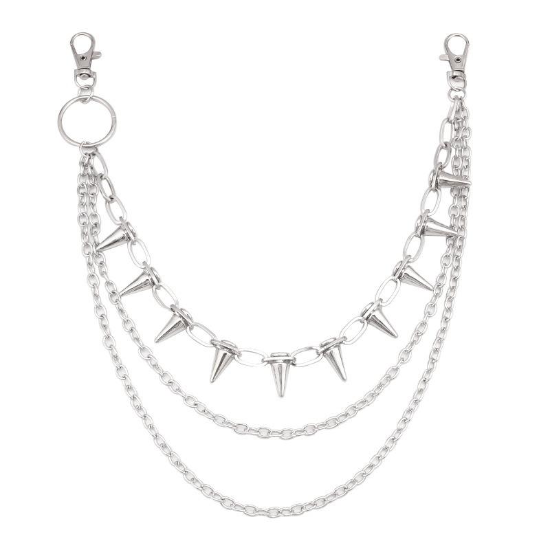 Hip Hop Punk Rock Metal Pants Waist Chain Men Women Key Chain Trousers Chain Wallet Keychain Jeans Unisex Hip-hop Jewelry Gift