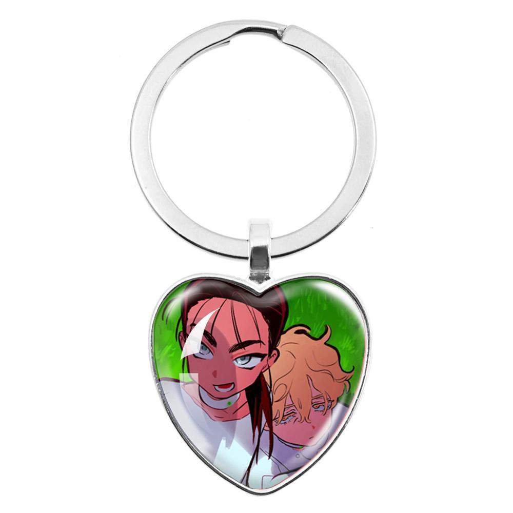 ALIEN STAGE Mizi Sua Till Ivan Hyuna Luka Glass Pendant Keychain Jewelry Accessories Souvenir Key Ring Fans Gift Necklace