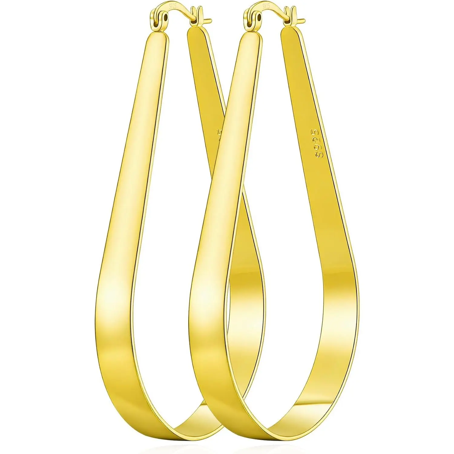 Large Hoop Earrings for Women Chunky  Hoops  Hoop Earrings Lightweight Big Oval Hoops  Plated  Plated  Gifts