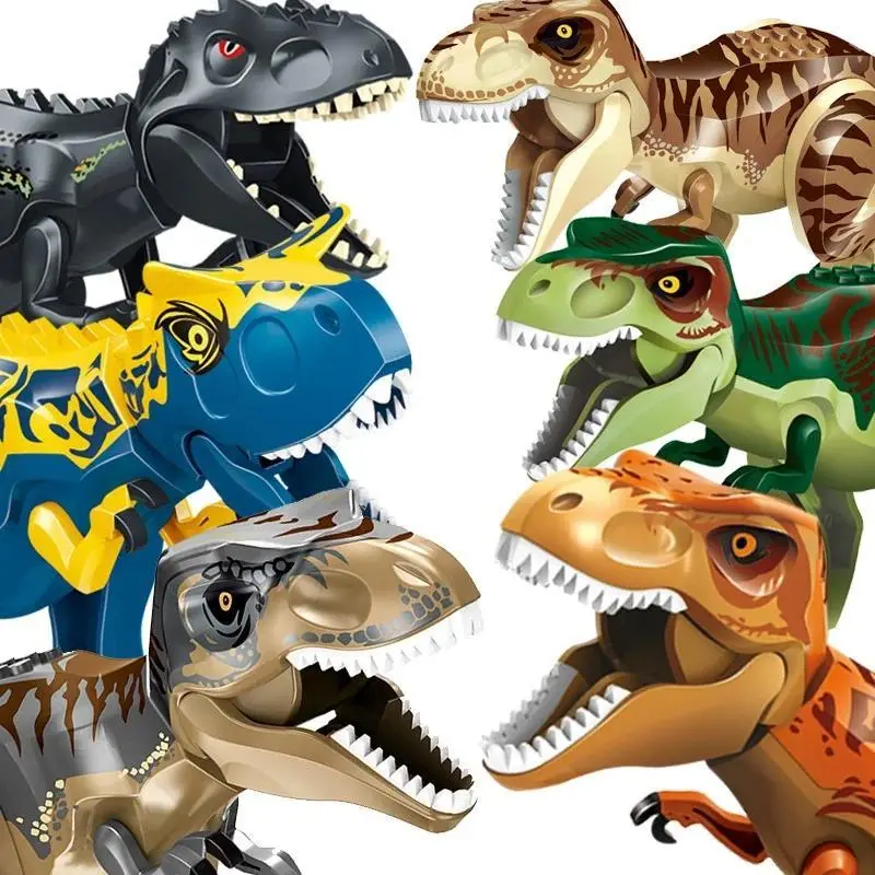 2026 ABS Jurassic World Building Blocks Set - Brutal Raptor, Tyrannosaurus Indominus T-Rex Dinosaur Models, Educational Assemble Toy for 3-4 Years Kids, Ideal Gift & House Decoration