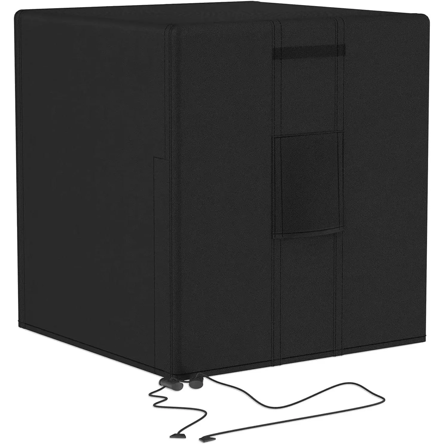 Central Large Air Conditioner Cover for Outside Units,  & Windproof Outdoor AC Units Cover Black (24"x24"x30" Inch)
