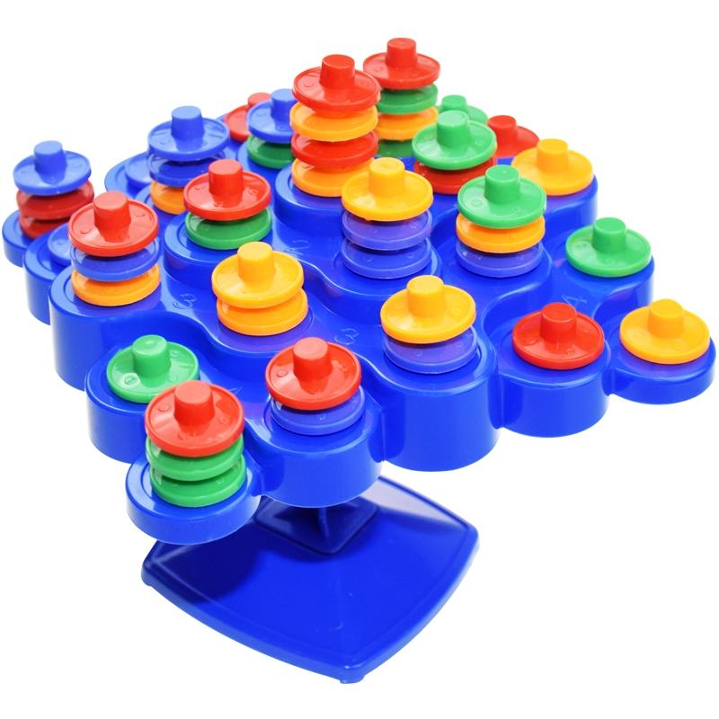 Balance Stack & Play Puzzle Toy, 1 Set Leisure Parent-child Interactive Game, Educational Stacking Desktop Toy, Festival Party Toy, Colorful Stacking Blocks