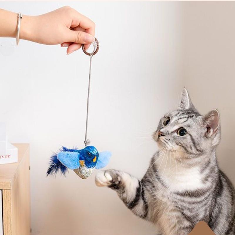 Cute Bird Design Interactive Cat Teaser Toy, Chew and Scratch Toy, Fun Indoor Cat Teething Toy, Pet Entertainment Supplies