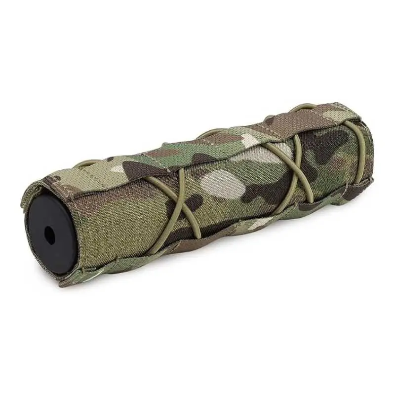Tactical Airsoft Silencer Cover 7 Inches/18 Cm, Military Enthusiast Sniper Camo Set, Outdoor Shooting & Real Combat Games