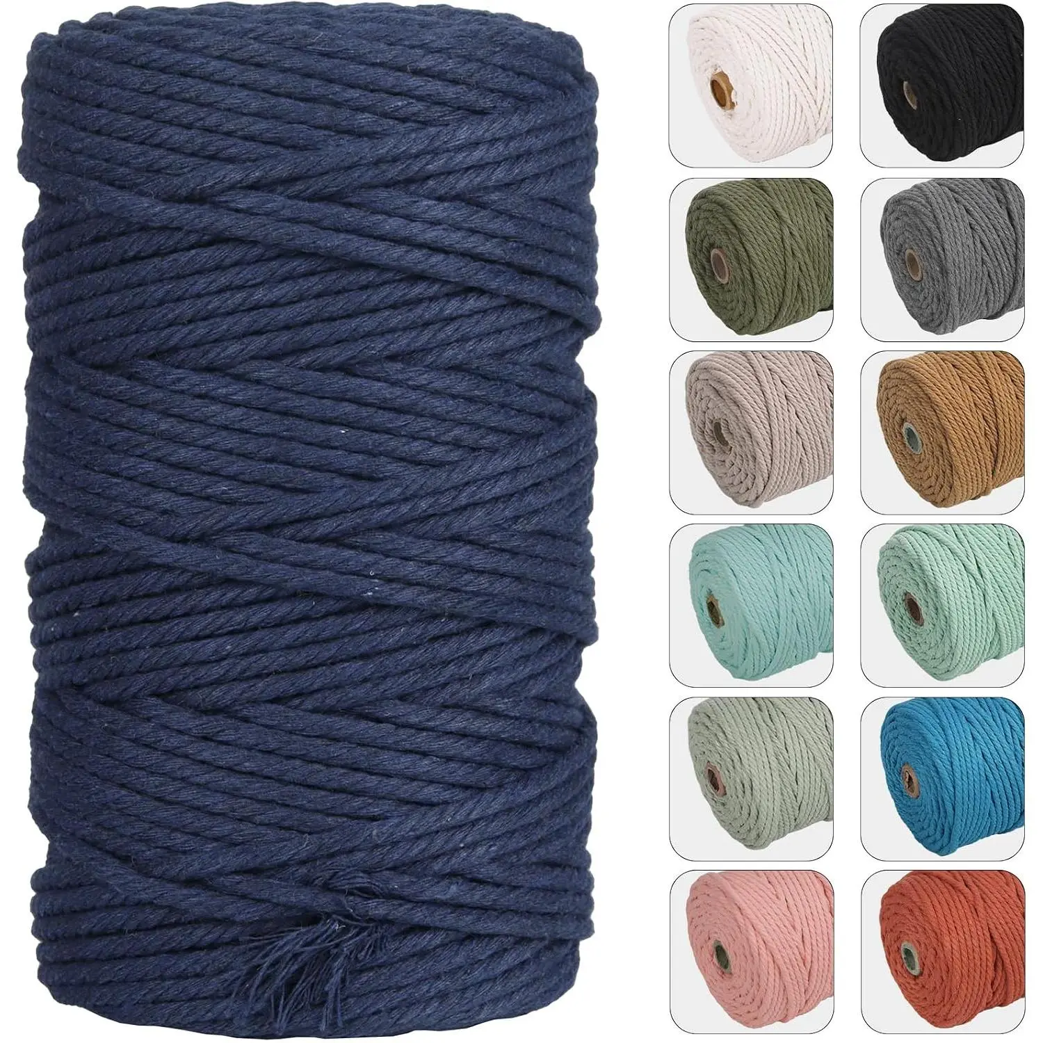 4mm 109yards Macrame Cord, Colored  Macrame Yarn,