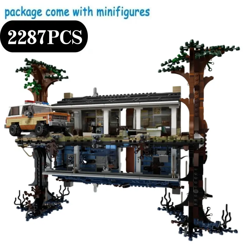 2026 brand new original 2287PCS mysterious cross dimensional flipping house, double-sided world, vine, horror town house models compatible with 11538 J168 25010 77266 wooden assembly set, children's DIY handicrafts, steam toys, gifts