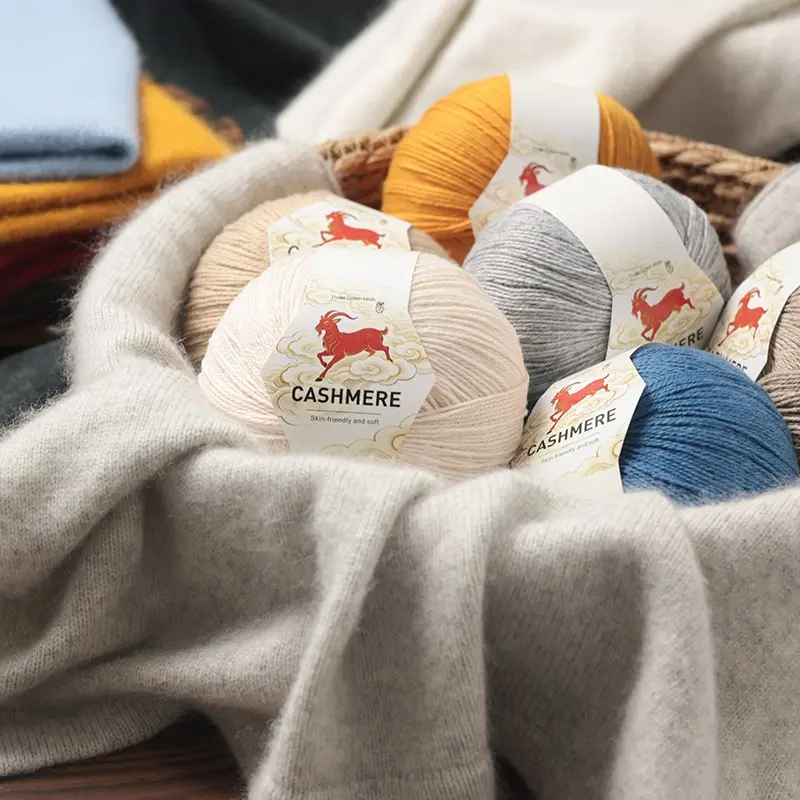 6-Pack Cashmere Yarn, Handmade Knitting Thread, Soft and Fine, Ideal for Scarves Hats Sweaters Shawls, Multi-Color Options, DIY Crafting Supplies, Premium Yarn