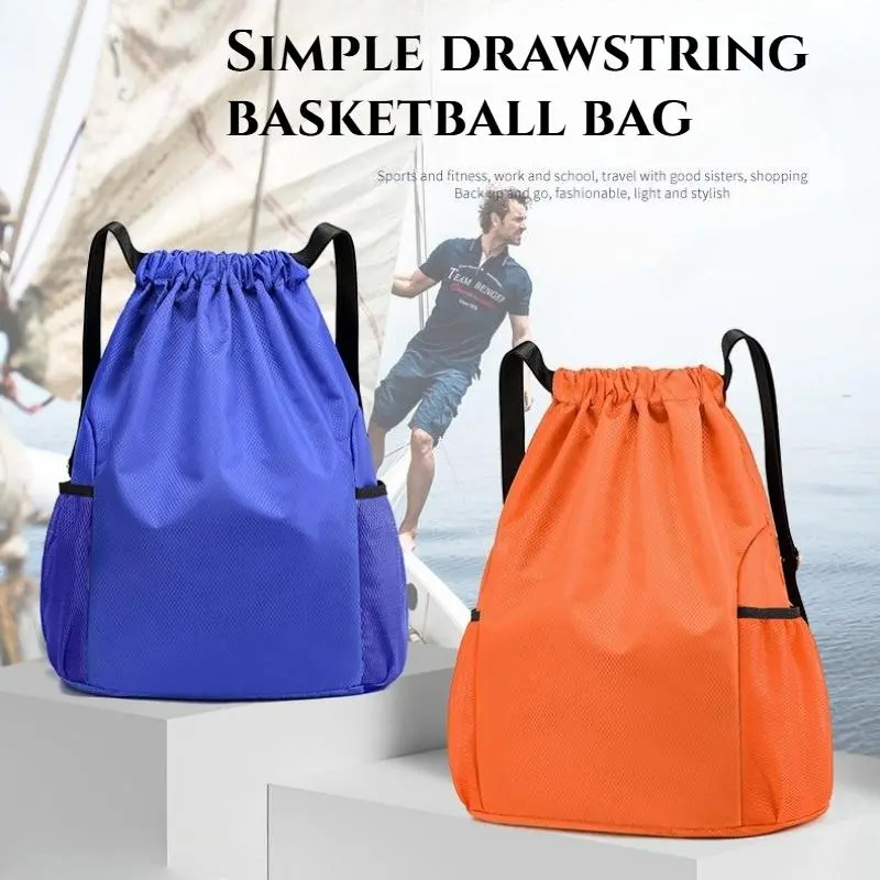Heavy Duty Basketball Mesh Drawstring Bag – Large Capacity Ball Carrier Backpack, Lightweight Portable Gym Sackpack for Men Women Teens, Outdoor Sports Equipment Tote