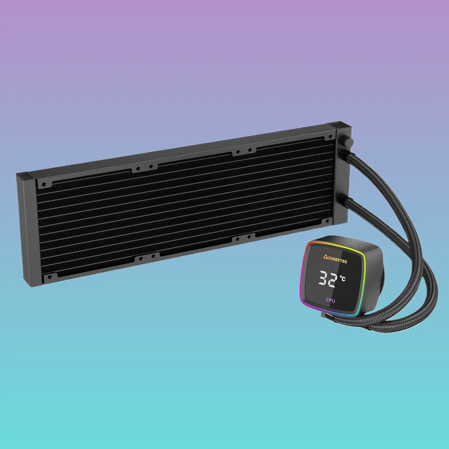 Digital display CPU liquid cooler, supports ARGB synchronization, can display CPU temperature, available in 240 and 360 versions