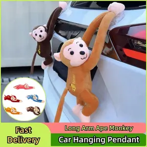 Car Pendant Long Arm Ape Monkey Plush Toys Quick Release Creativity Hanging Monkey Gibbon Monkey Doll Pendant Car Accesorios