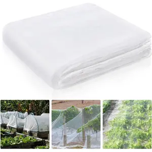 20 x 25 ft Mosquito Netting Garden Netting for Raised Beds Ultra Fine Insect Net Large White Bird Mesh Barrier Greenhouse Row Cover Bug, Protect Vegetable Fruits Flowers Tree