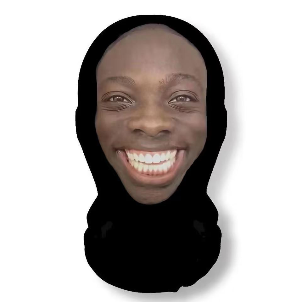 Popular funny hood mask tricky funny face big head dragon picture expression bag hood cycling mask breathable