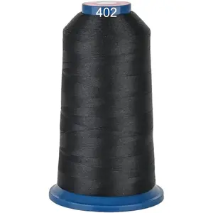 Polyester Embroidery Thread 4000M(4374Y) 40WT Thread for Commercial Multi Needles and Single Needle Embroidery Machine Black 0402
