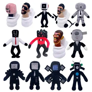 New Funny Skibidi Toilet Plush Toy Cartoon Dolls Speakerman Plush Stuffed Soft Toys Cartoon Doll Christmas Birthday Gift For Kid