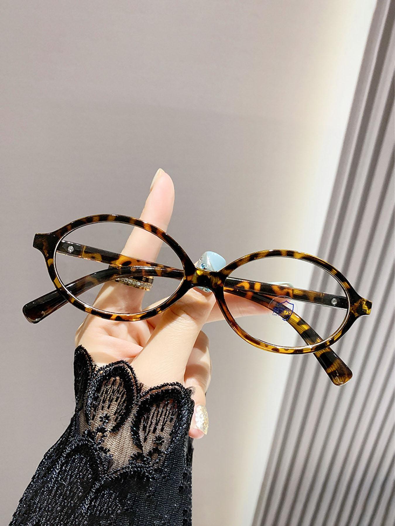 Women's Vintage Full Rim Eyeglasses, Trendy Casual Eyeglasses for Everyday Use, Fashion Accessories for Outdoor Activities