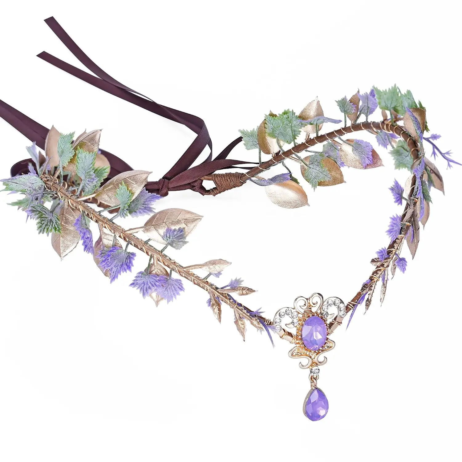 Flower  Crown - Woodland Fairy Crown  Floral Headpiece Forest Elven Circlet for Renaissance Accessory Women Renfaire Outfit