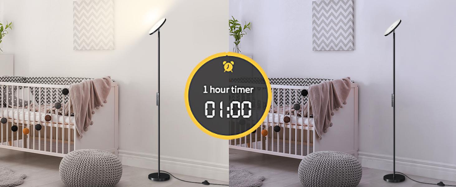 Floor Lamp for Living Room, 32W/3000LM Super Bright LED with Remote Control – 69" Tall Standing Lamp, Stepless Dimmable, Modern Torchiere Corner Lamp for Bedroom and Office