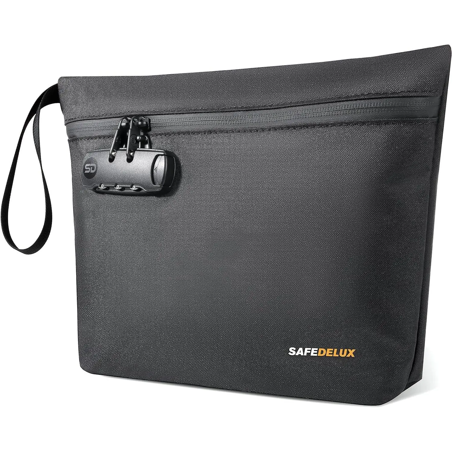 Smell Bag, Odor Bag with Combination Lock, Smell Container with Carbon Lining, Travel for Home & On-the-Go (Black)