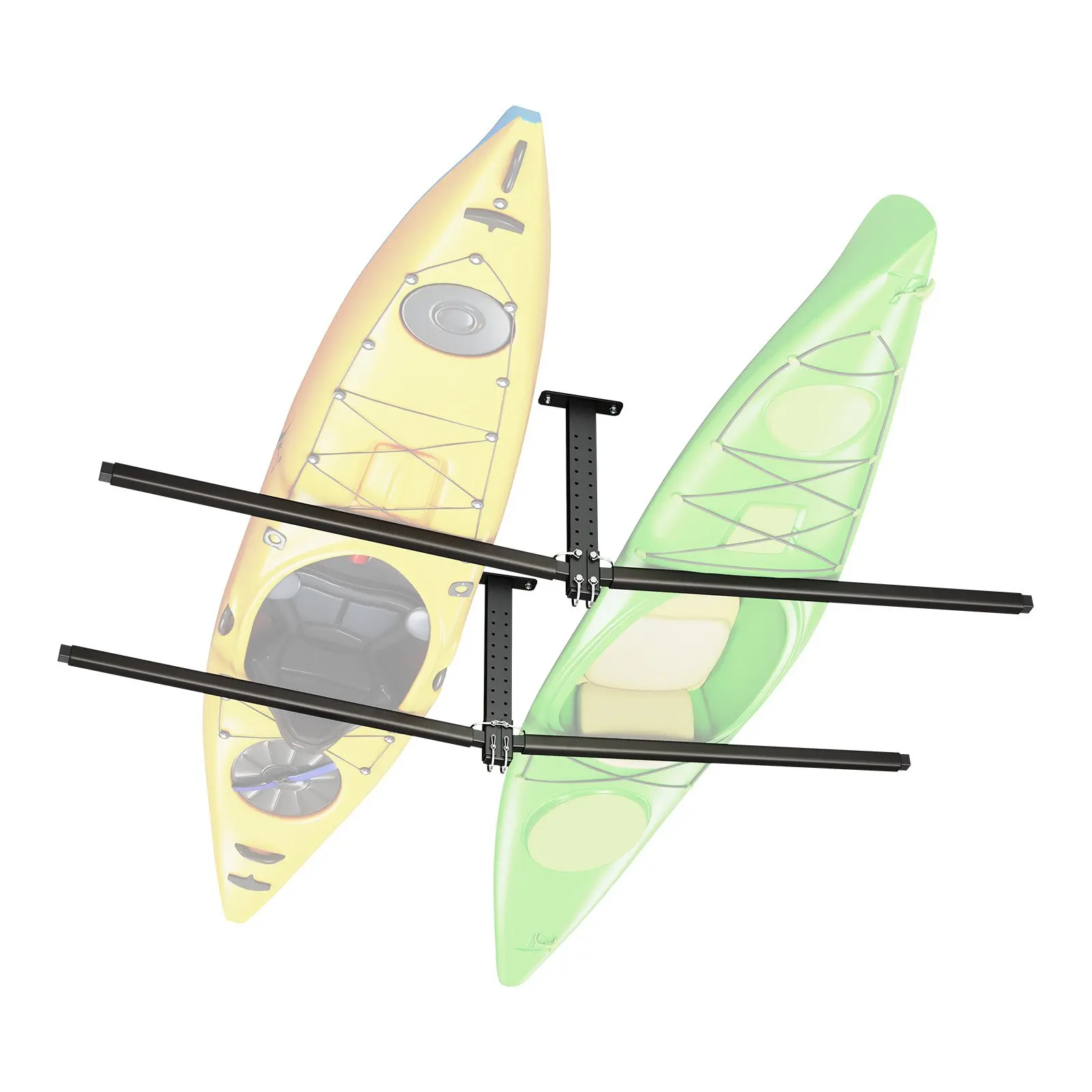 【DealsForYouDays】VEVOR Kayak Storage Rack for 2 Kayaks, Holds Up to 250 lbs, Heavy Duty Adjustable Ceiling Rack for Garage Ceiling Mount, Overhead Garage Storage Hanger for Canoe, Ladder, SUP, Surfboard Paddleboard