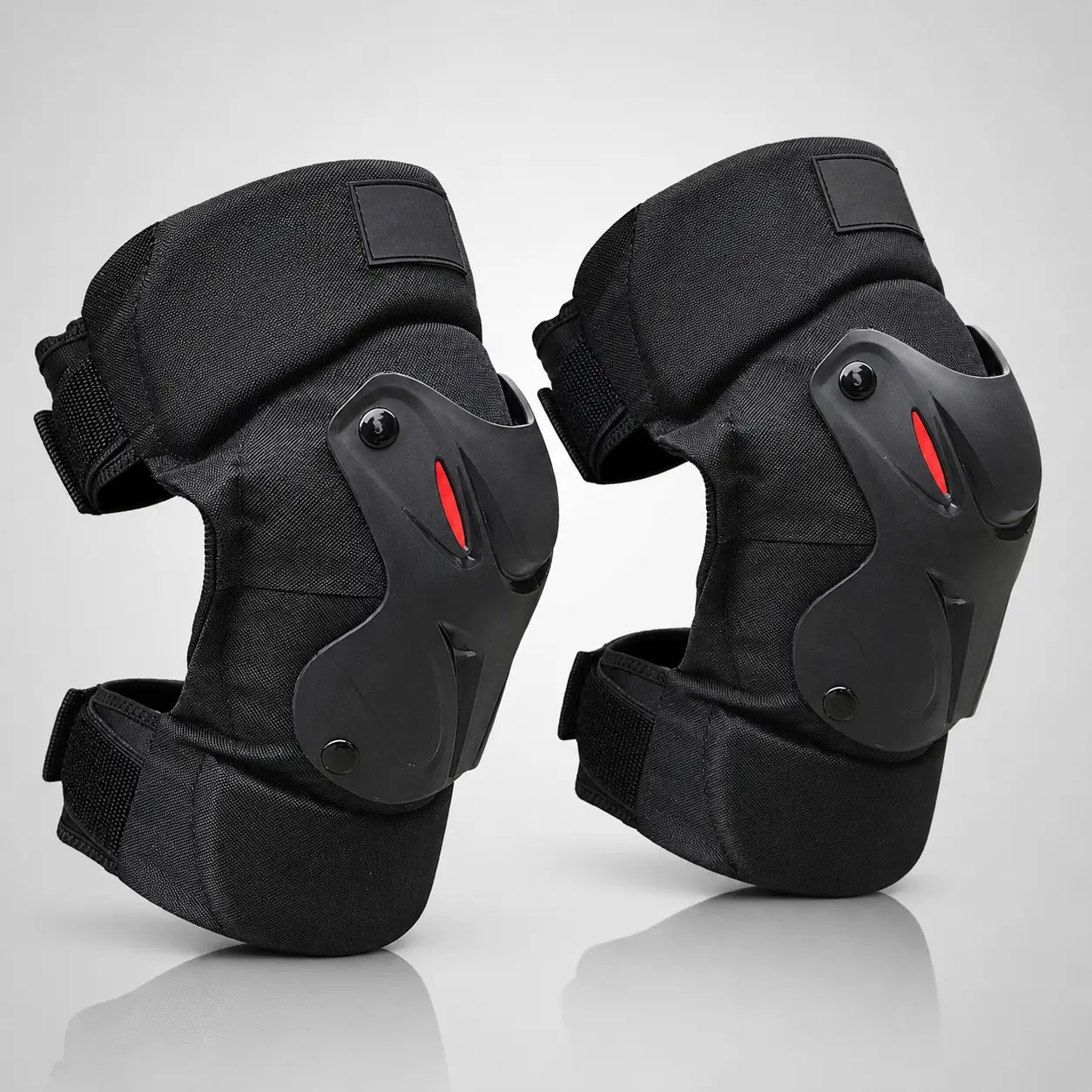 1pcs Pads Adjustable Impact Resistance Knuckle Design Protectors for Motorcycle Cycling Skateboard Black 1 Pair Outdoor Equestrian(black)