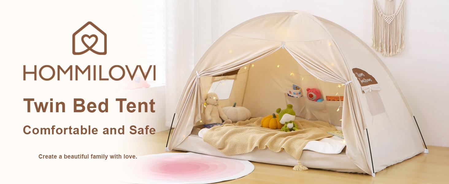 Twin Bed Tent for Boys, Indoor Blackout Sleeping Tent with Dreamy, Breathable Privacy Bunk Beds, for Drafty Rooms or Cottage-Style Spaces, Black Twin Bed Tent for Boys, Indoor Blackout Sleeping Tent with Dreamy, Breathable Privacy Bunk Beds, for Drafty Rooms or Cottage-Style Spaces, Black