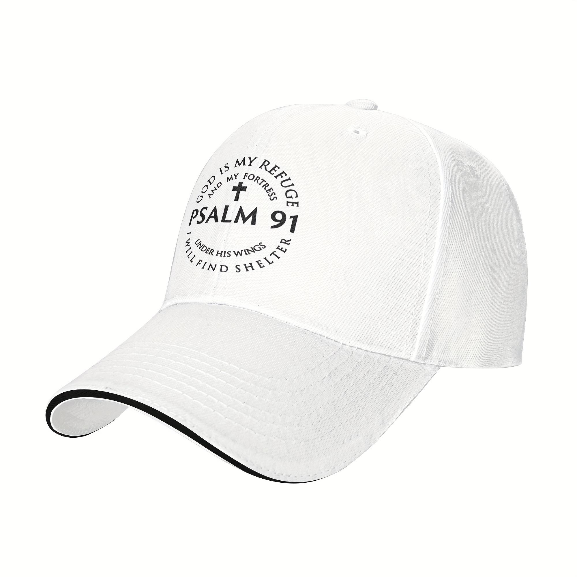 1pc of a Psalm 91 Themed Baseball Cap, Adjustable And Suitable for Both Men And Women.This Truck Driver'S Hat Makes a Perfect Gift Option