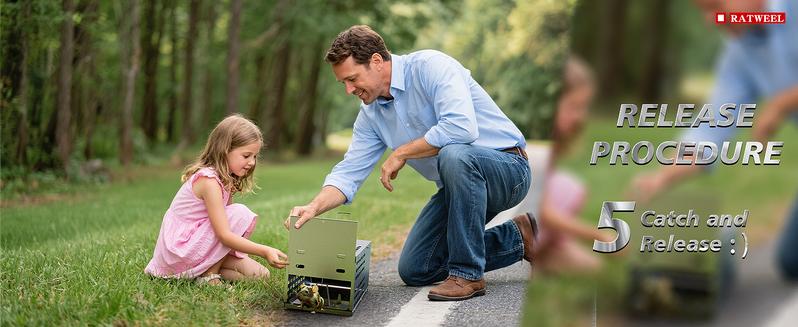 Humane Trap Live Mouse Trap Indoor Catch and Release Animal Cage Multi Large Bait Outdoor Reusable Chipmunk Mice Voles Rodent That Work (1)