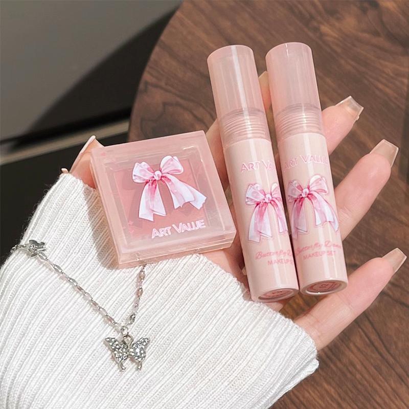 Lip Makeup Set, 6 Counts/set Long Lasting Matte Lipstick & Lip Gloss & Necklace, Birthday Gift for Women & Girls, Cosmetic