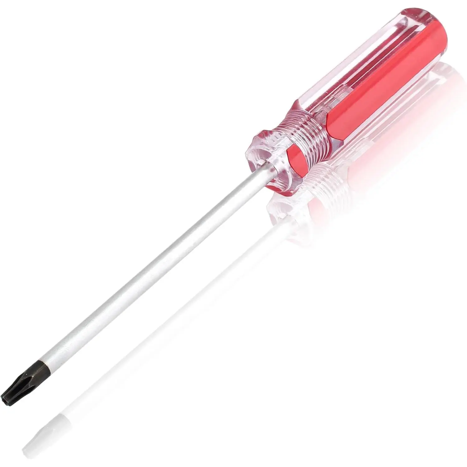 Torx Type Magnetic Tip Security Screwdriver, Plastic Long Handle - Baby Furniture Storage, Appliance Repair Tool (Red, 178mm/7in)
