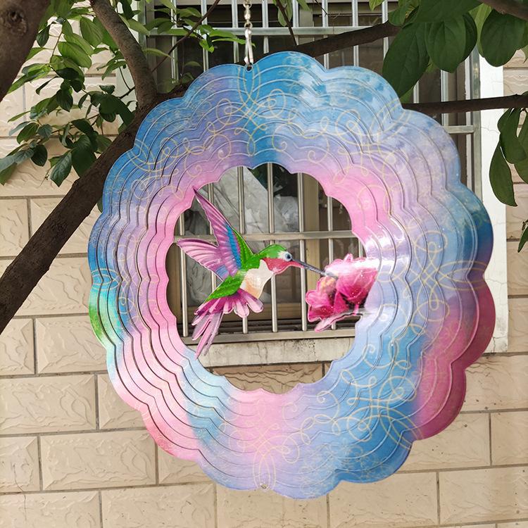 3D Rotating Wind Spinner With Mandala Butterfly Pattern, Metal Art Craft Decor, Dynamic Spinning Design, Suitable For Outdoor Yard Garden Patio And Home Hanging Decoration