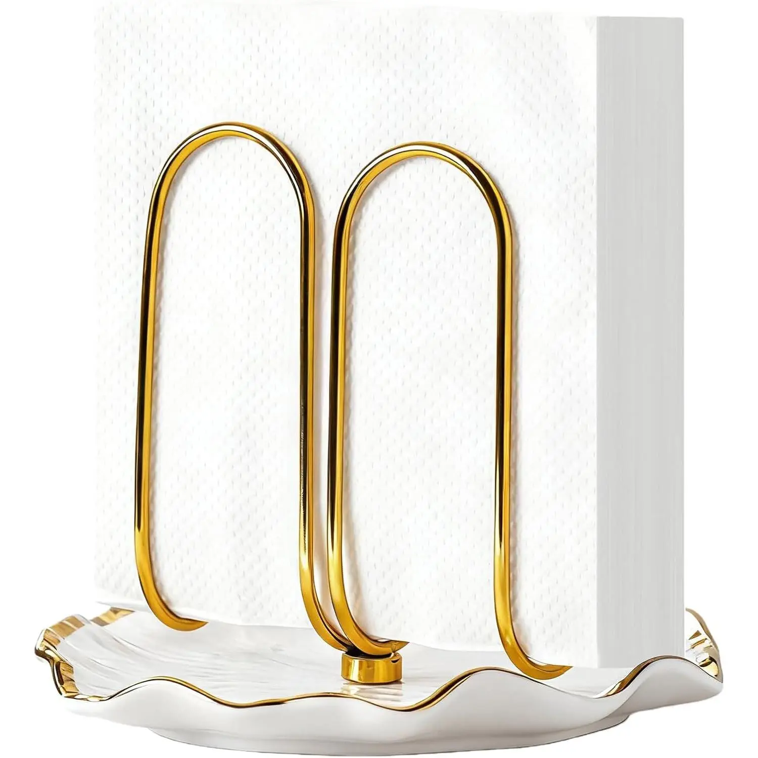 Modern Standing Napkin Holder for Table, Ceramic  Napkin Holders for Christmas Paper Napkins, Xmas  Tissue Dispenser,Servilleteros para Mesas for kitchen, dining, counter tops, outdoors