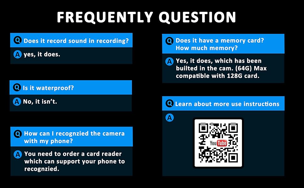 Mini Body Camera with Audio & Video Recording - Small POV Cam 1080P with 64G Card - Wearable Personal Portable Cameras Recorder DV - Night Version Camcorder for Security Work Records Guard Traveling