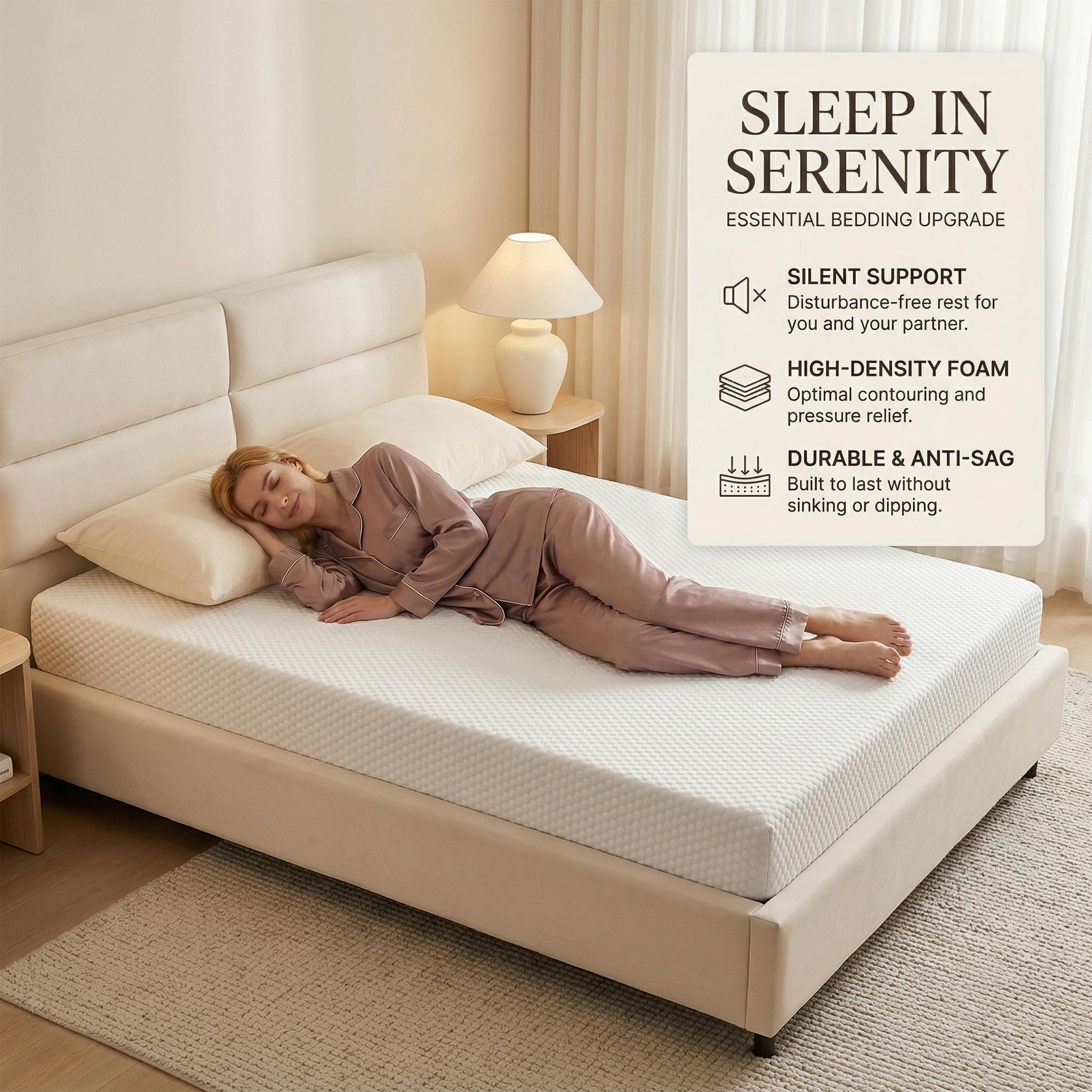 5/6/8/10/12 Inch Twin,TXL, Full, Queen, Mattress Memory Memory foam mattress, bedroom mattress, medium firmness, Lumbar Support, For Home Rooms Hotels, Boxed Halloween ChristmasGift Furniture Ergonomic queen size mattress Interior Modern Multi-Level