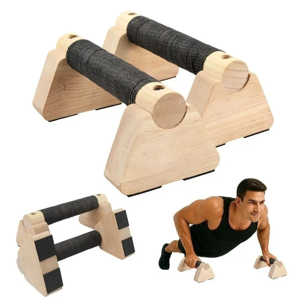 Parallettes Bars - Wooden Calisthenics Equipment for Handstand Training, Push Up Bars & Calisthenics Bar - Handstand Blocks, Pushup Handles and Push Up Stands for Men