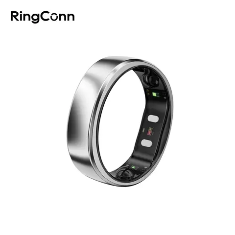 RingConn Gen 2 Air Bluetooth Wireless Round Smart Ring - No APP Fees, 10-Day Battery, Slim Lightweight Fit, Heart Rate Tracking, Fitness Sleep Stress Women's Health Tracker, Android & iOS Compatible