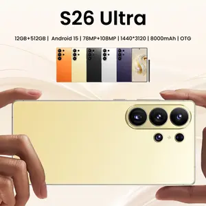 2026 S26 Ultra Unlocked 5G Smartphone - 12GB+512GB, Android 15, 8000mAh Battery, Built-in Pen, Complete Gift Set for Men/Women