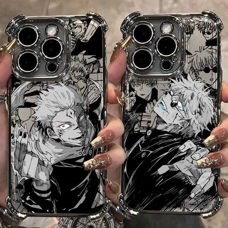 Anime Jujutsu Kaisen Soft Material Phone Case - Smartphone Casing Accessory for Various Models Including iPhone 17-11 Pro Max Plus Air, Samsung Galaxy S26-S21 Plus, Top Fan Gift for Halloween Protection