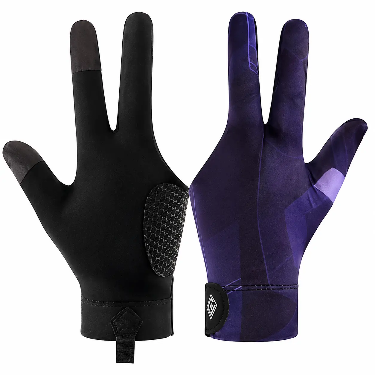 Men's 3-Finger Billiards Glove - Lightweight, Breathable, Non-Slip Snooker Cue Grip, Moisture-Wicking Fabric, Ergonomic Fit for Precision Play