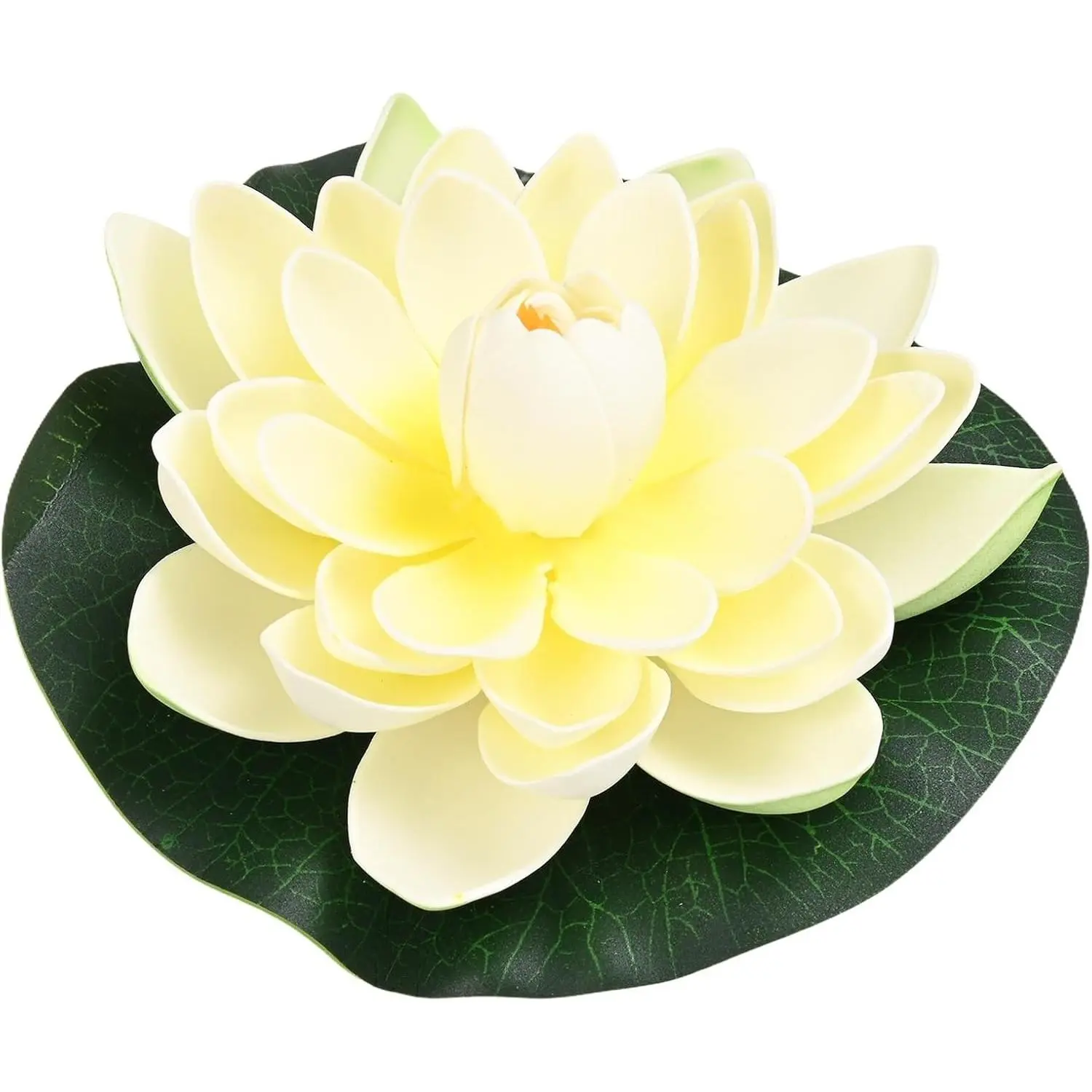 Floating Foam Lotus Flower 7 inch, Cream White