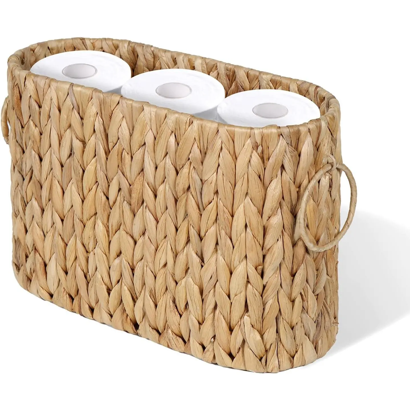 Paper Bin, Large Basket with Handles, Accessories Organizer, Decorative Book