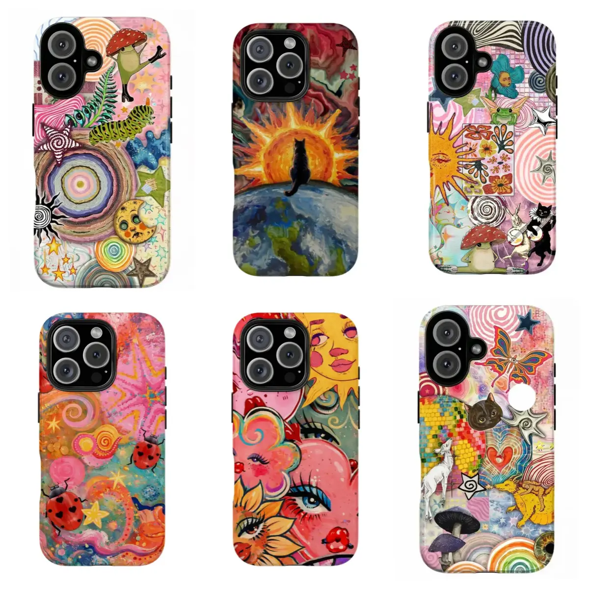 GFL-Boho Retro Tropical Flower Animal Print Phone Case, Vintage Tiger Leopard Wildflower Collage Cute Aesthetic Case For iPhone 11 12 13 14 15 16 17 Air Pro Max for Samsung S26 S25 S24 S23 S22 S21 Case,Gift for her/him